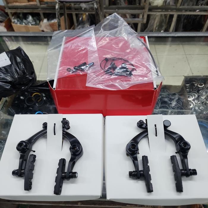 Rem U-Brake Bmx Silang Cstar Radius 934 Set Depan Belakang V-Brake Silang Bmx