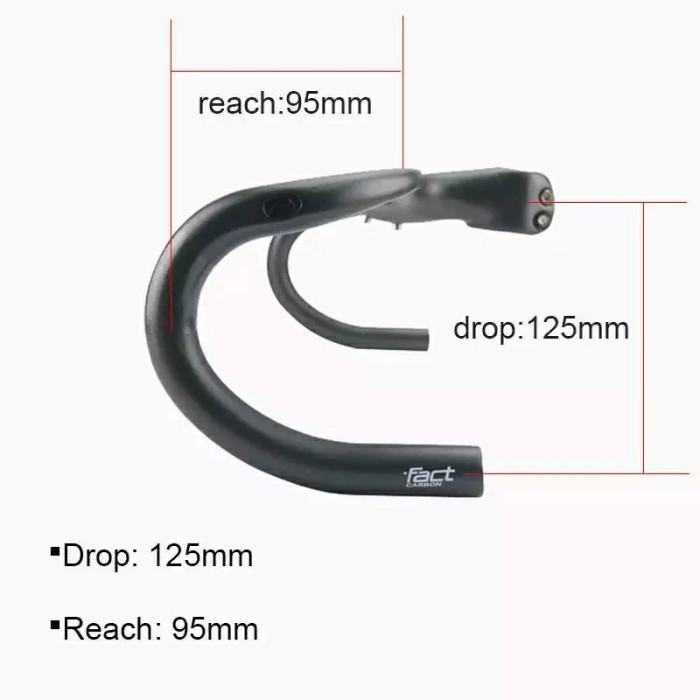 Aeronova Full Carbon Roadbike Drop Bar Integrated Stem - Dropbar 42 Cm