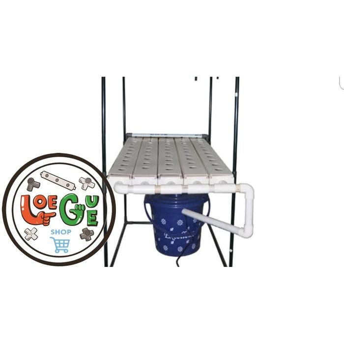 Gully talang kotak hidroponik aquaponik dg tutup atas tanpa lubang