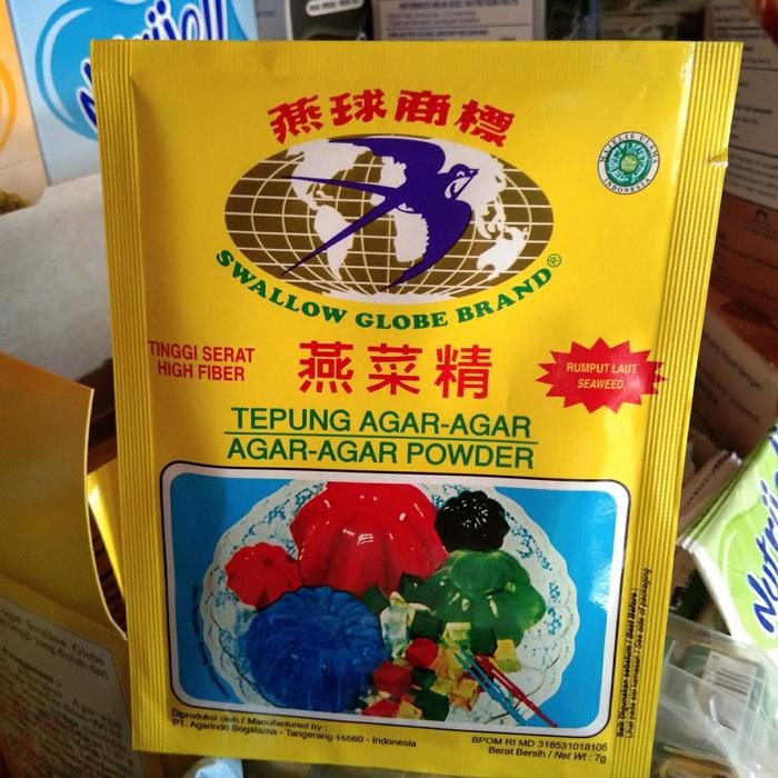 

Agar-agar Swallow Globe warna putih 7gr