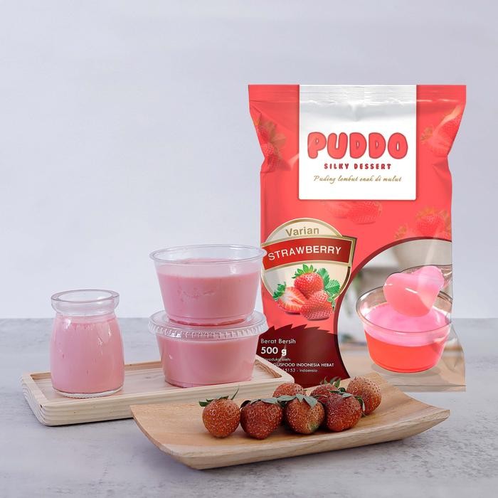 

Puddo Bubuk Silky Pudding Strawberry 500 Gr