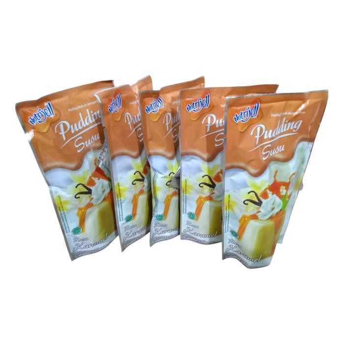 

Bundle 5 Pcs - Pudding Puding Susu Bubuk Nutrijell Nutrijel Rasa Karamel Caramel