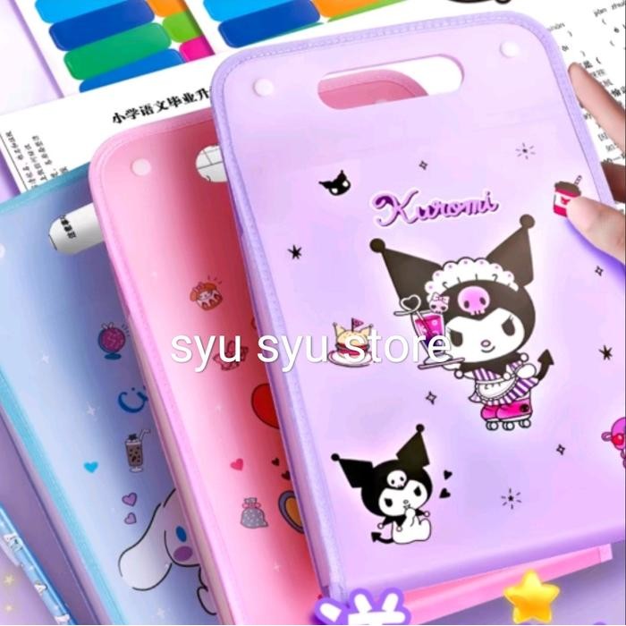 

Ready- Map File Holder Sekat Tas Les Kuromi My Melody Cinnamoroll Stationery