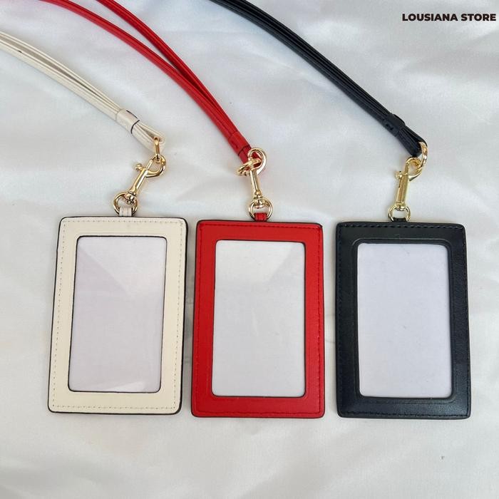 

Ready- Lanyard Id Coch Siganture Logo Embossed Full Leather