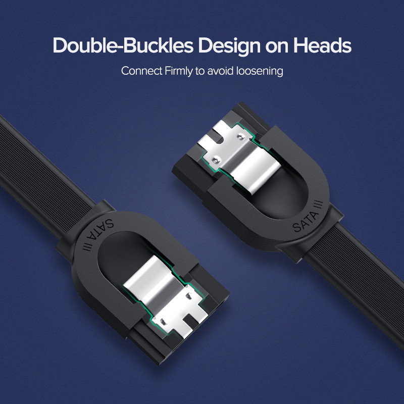 Ugreen SATA Cable 3.0 to Hard Disk Drive SSD HDD Sata 3 Straight Right-angle Cable for Asus MSI