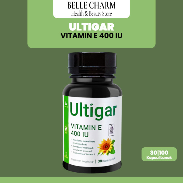Ultigar Vitamin E 400 IU BPOM dan Halal – Membantu menjaga kesehatan kulit, meningkatkan kelembaban 