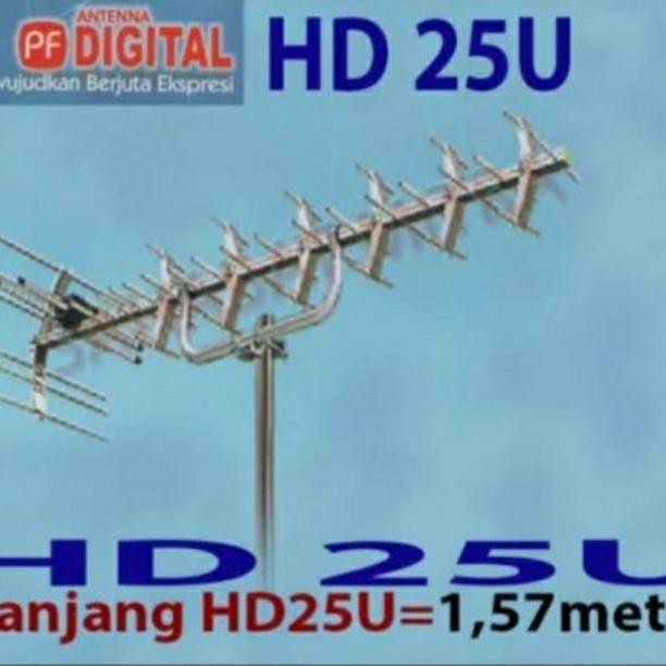 Antena Antene Antenna Digital Pf Hd-U25 Hd U25 For Stb Uhf Phf Pasti Ori