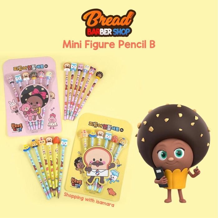 

Bread Barbershop Mini Figure Pencil B / Pensil Mr Bread, Wilk, Cheese, Choco, Sausage, dll