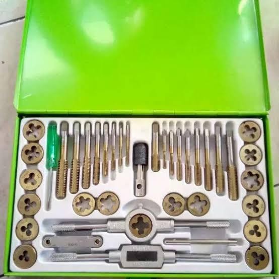 

TEKIRO TAP AND DIES SET 40PCS HAND TAPS DIES 40PCS ALAT SENAI DAN ULIR KODE 222