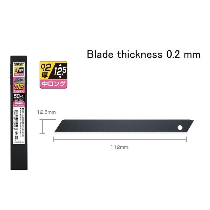 

OLFA MBBLG50K CUTTER TOKUSEN M LONG TYPE SPECIAL BLACK BLADE MEDIUM 02 KODE 1472