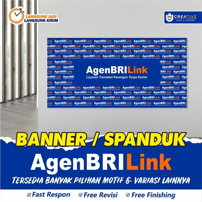 Banner / Spanduk Backdrop Dinding Agen Brilink Grab/Gosend