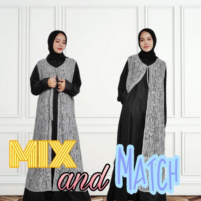 Ready- Outer Brukat Clara Cardigan Jumbo Brokat Panjang Semua Ukuran Premium Luaran Pesta Kondangan