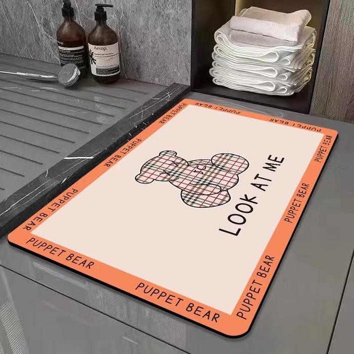 KESET KAMAR MANDI ANTI SELIP KESET DIATOMITE PREMIUM KESET KAKI GULUNG