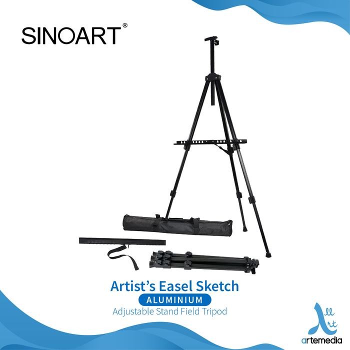 

Easel Lukis Sinoart Artists Sketch Aluminium Stand Field Tripod