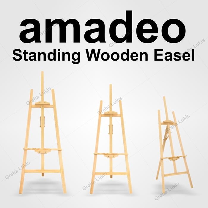

AMADEO Wooden Easel / Stand Kanvas / Sandaran Kanvas / Standing Easel