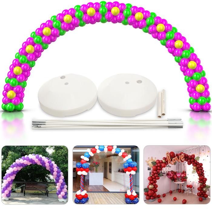

TERBARU! PROMO DIY Large Balloon Arch Set Column Stand Base Frame Kit