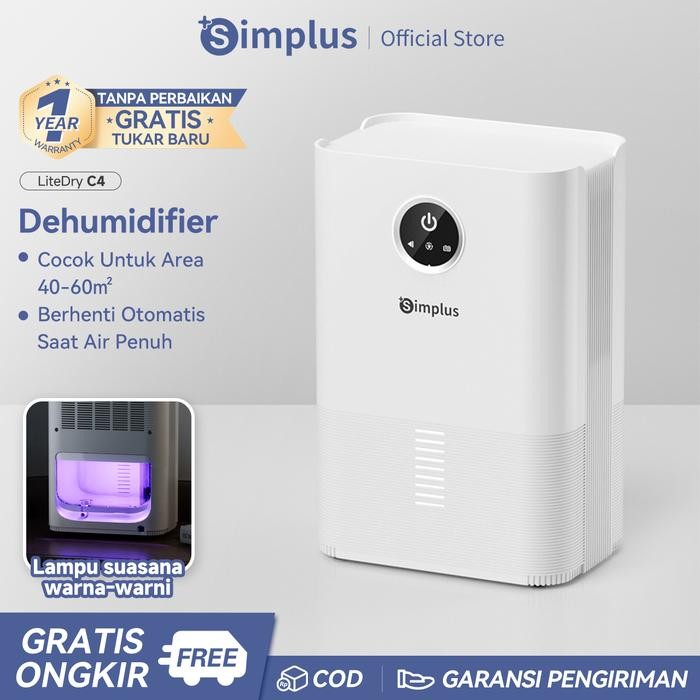 HOT DEALS SIMPLUS Dehumidifier 1L DEHUMIDIFIER Kecil Kantor Rumah Dehumidifikasi Pengeringan Hening