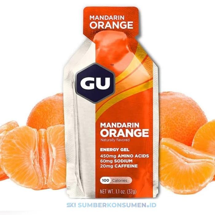 

New GU Energy Gel Mandarin Orange / Suplemen Fitnes Olahraga Fitnes Lari