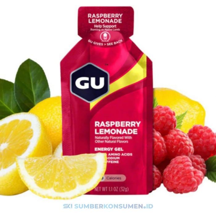 

New GU Energy Gel Raspberry Lemonade / Suplemen Fitnes Olahraga Lari