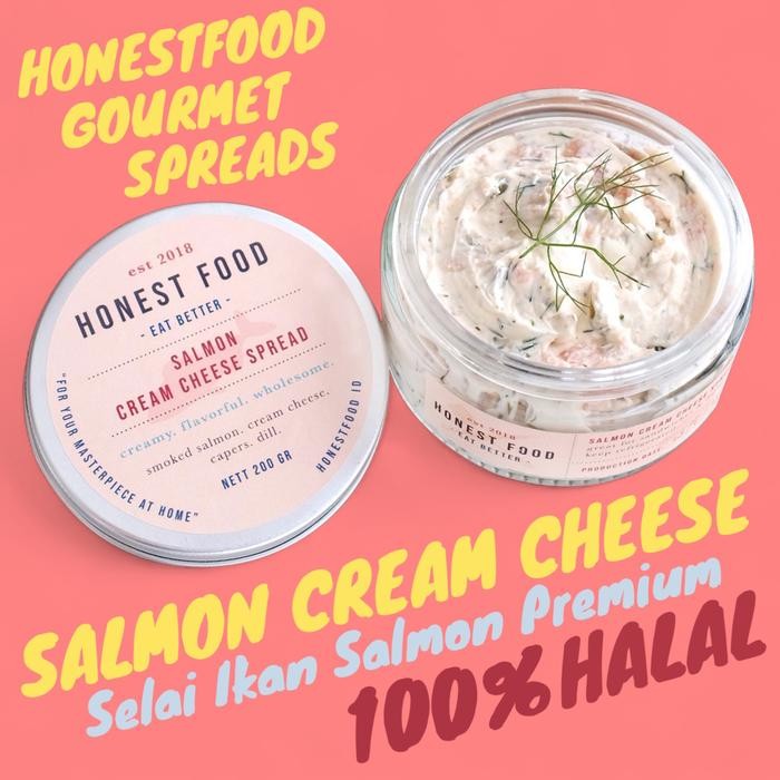 

Salmon Cream Cheese Spread Honestfood/Selai Ikan Salmon/Olesan Roti/Selai Sandwich Premium