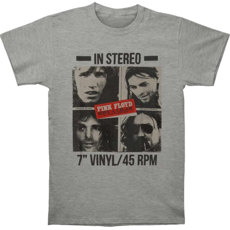 Kaos Slim Fit Pink Floyd Have A Cigar Katun Unisex Pria Wanita