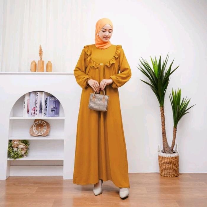 LAURA Dress Gamis Wanita Crinkle Airflow