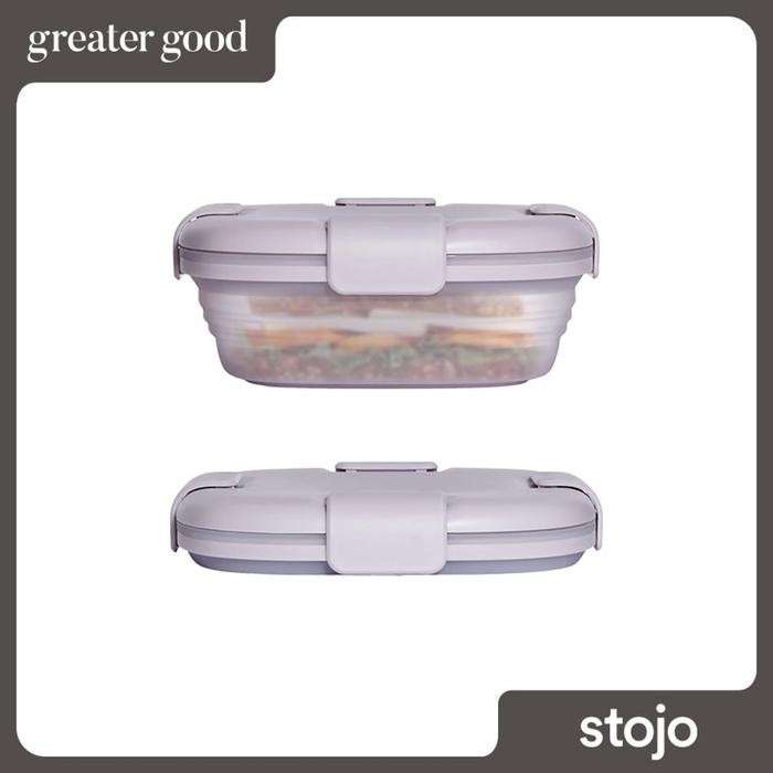 Baha - Stojo - Collapsible Food Box In Translucent Lilac 24 Oz, 700 Ml / Kotak Makan Silikon Lipat