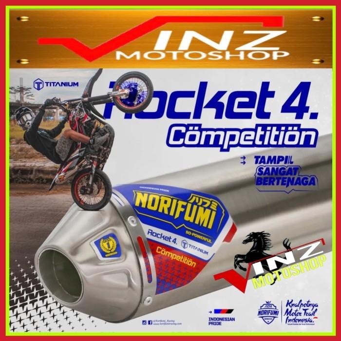 Knalpot Norifumi Rocket 4 Titanium Kompetisi Klx 140 Crf 150 Wr 155