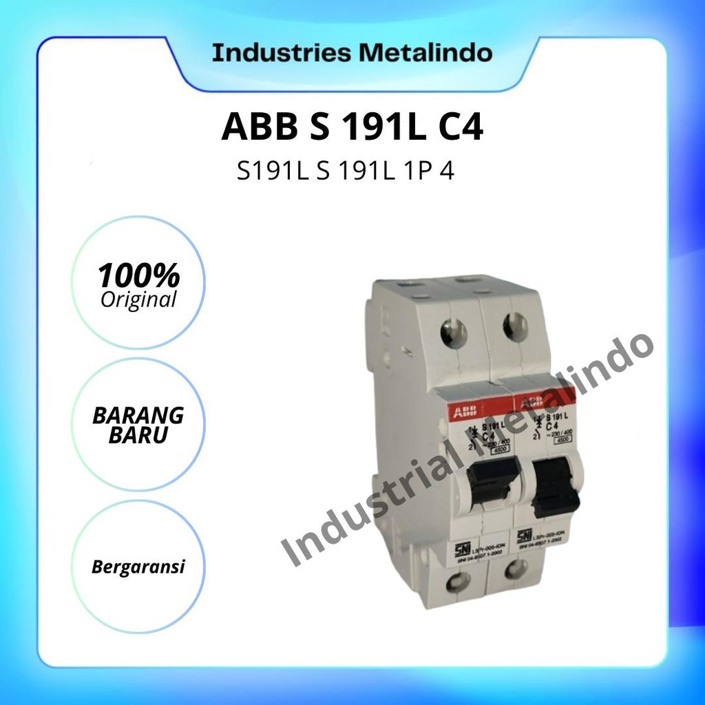 MCB 1 POLE 4A S191C4 ABB.