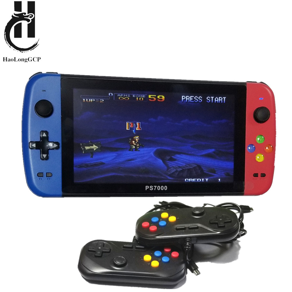 PS7000/Q900 7 inch Handheld Portable Game Console with 2 gamepads