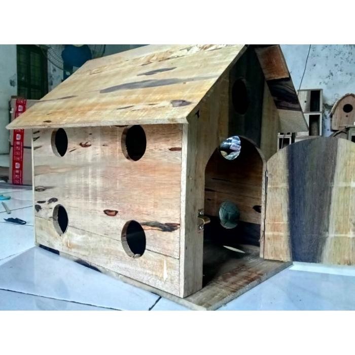 RUMAH KUCING KAYU RUMAH BURUNG DAN HEWAN PELIHARAAN LAINNYA