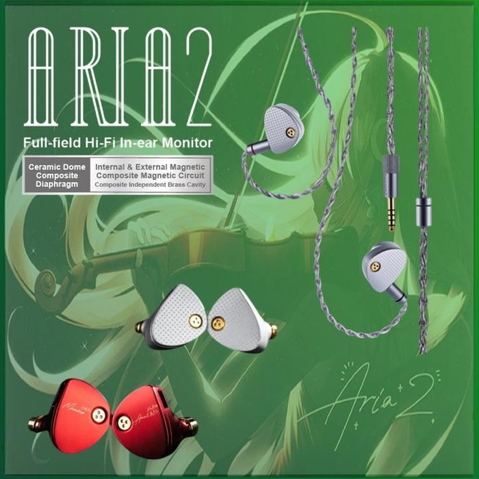 Moondrop Aria 2 II Diaphragm Driver In-Ear Monitor Earphone Aria2 Arya