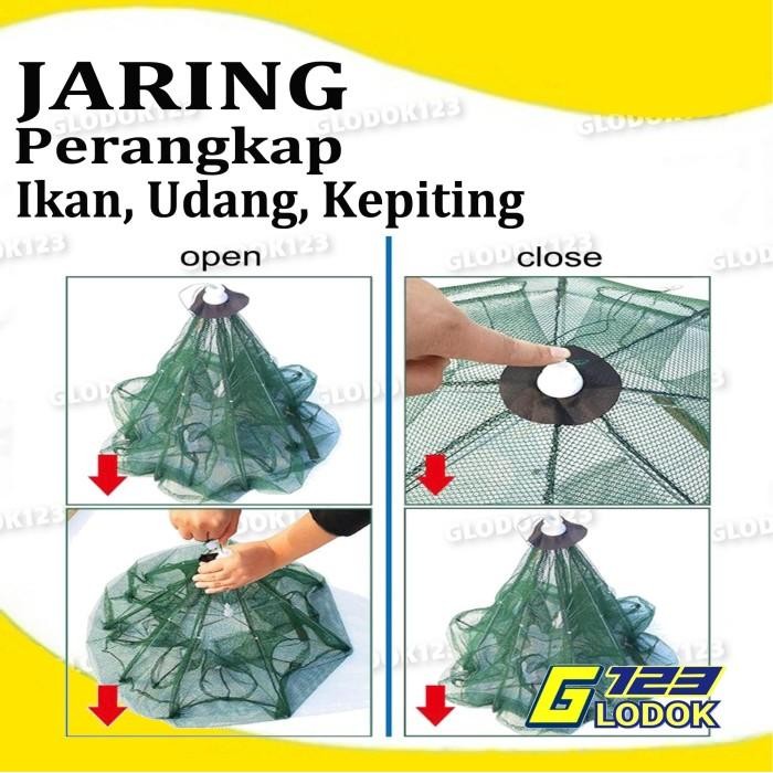 Perangkap Bubu Jaring Jebakan Ikan Udang Kepiting 6 8 12 16 Lubang