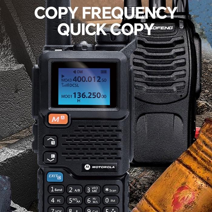 Ht Motorola X6 Mini Walkie Talkie Long Range 15Km Two Way Radio Dual Band 10 Watts 4800Mah Ip54