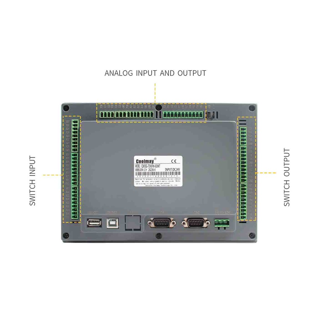 PROMO HARI INI  High quality 24vdc input programmable plc controller 7 inch touch monitor for indust