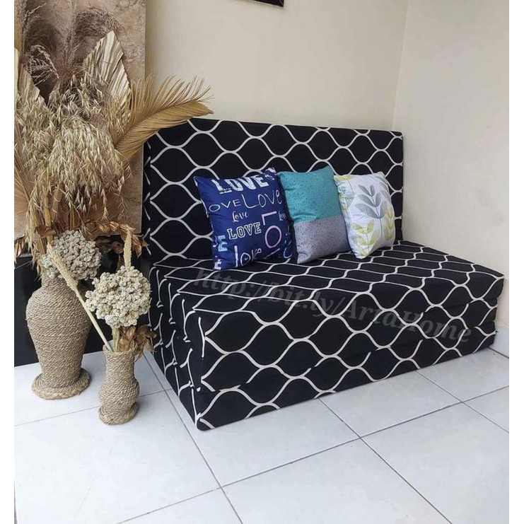 NEW Kasur lipat 3in1 tebal 10cm multifungsi sofa bed busa dacron lembaran termurah