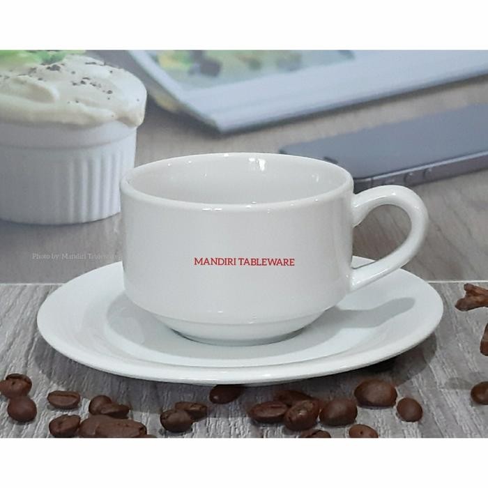 CANGKIR SET PUTIH POLOS / KOPI / TEH