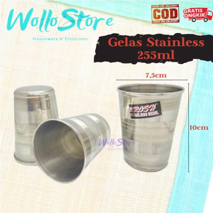 Gelas Stainless Tebal Rosh 255ml