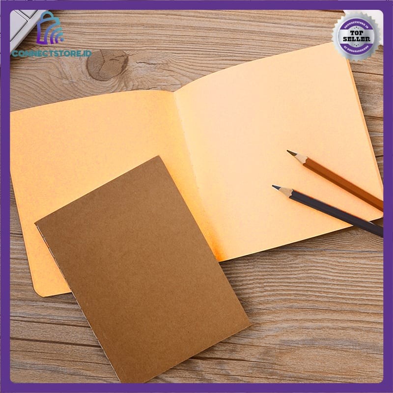 

Buku Catatan Notebook Travel Vintage Blank Paper 68 Pages-Coklat-9x12cm