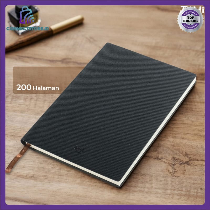 

Buku Jurnal Leather Notebook Diary 68GSM 200 Halaman Grid-Hitam