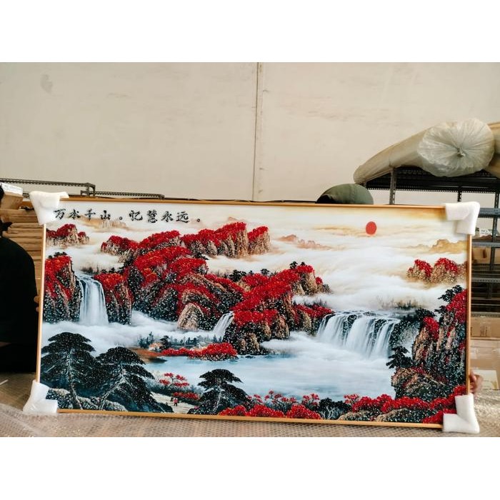 Lanrose Lukisan Porcelain Diamond Pemandangan - 2