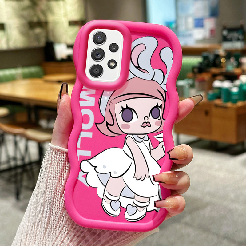 Casing Untuk Samsung A52 4G A52 5G A52s Case Casing Gadis berpakaian putih HP Cesing pelindung Silik