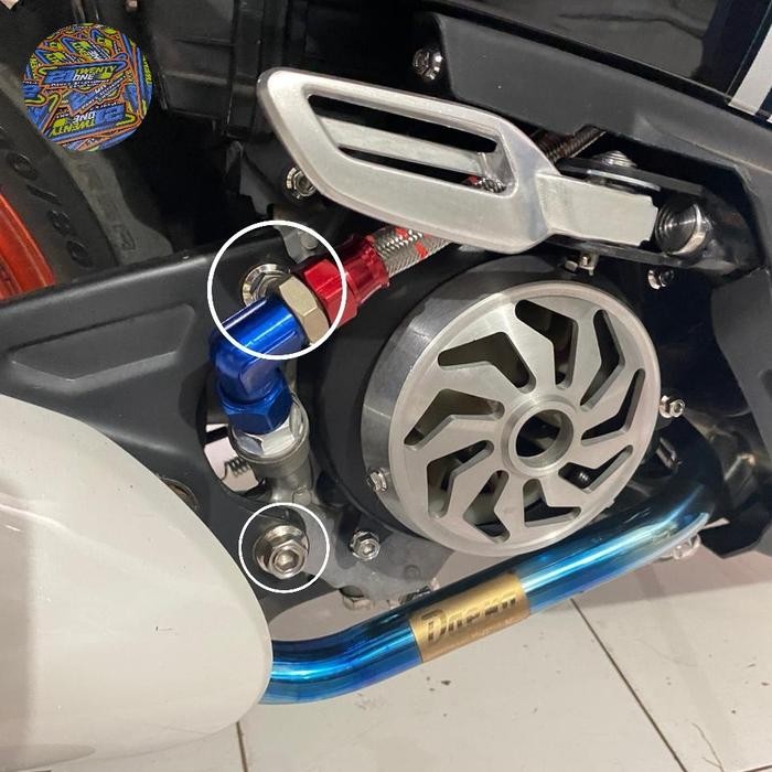 Baut Stainless 2 Kunci Bracket Knalpot Scoopy Beat Lama Fi