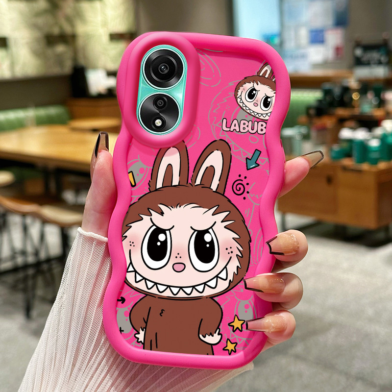 Casing HP Untuk OPPO A78 Case lucu Kartun bangga boneka Kesing Cesing lunak Silikon Softcase Macaron