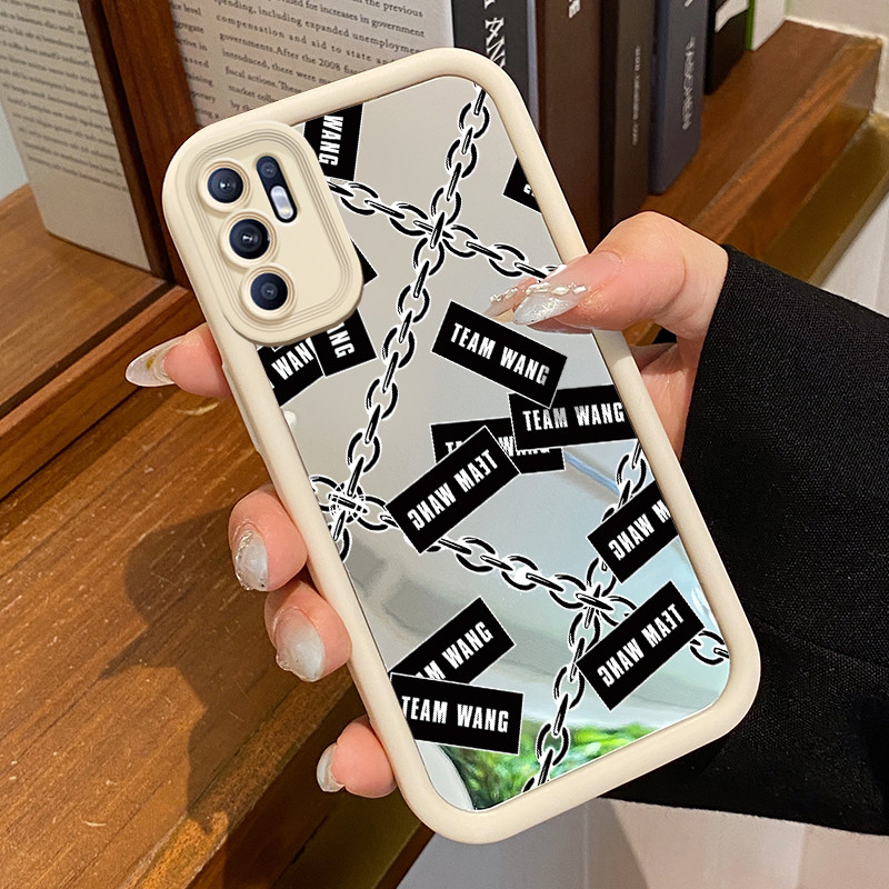 Casing Hp Untuk OPPO Reno 6 Case Casing pola Rantai Kasing HP Kesing pelindung Silikon Softcase cerm