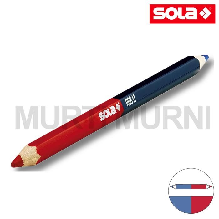 

Pensil Kayu Tukang Bangunan Merah Biru SOLA Red Blue Pencil - RBB 17