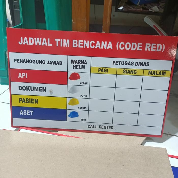 

PAPAN CODE RED PAPAN K3 BAHAN MDF 6 MILI UKURAN 50 X 32 CM