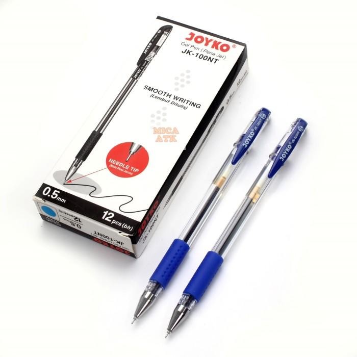 

Gel Pen Pulpen Pena Joyko JK-100NT 0.5 mm - BIRU (PER :LUSIN)