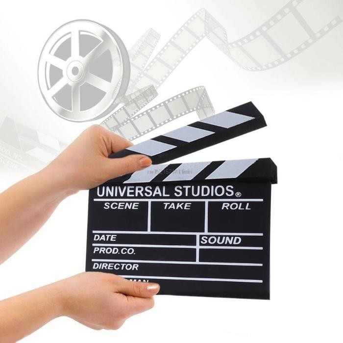 

Clapper board black 20cm x 20cm take action