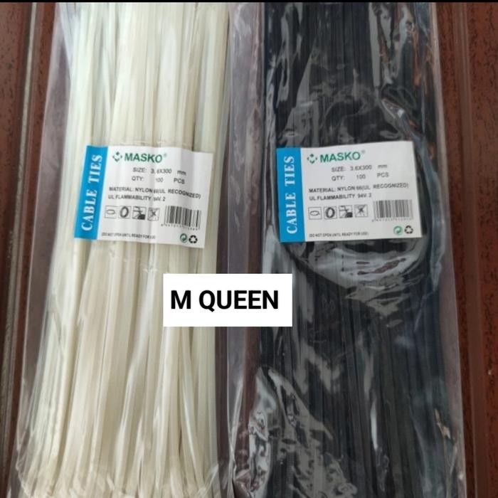 

KABEL TIS TIES / CABLE TIE 3.6X300MM 3.6 X 300MM 30 CM PUTIH / HITAM